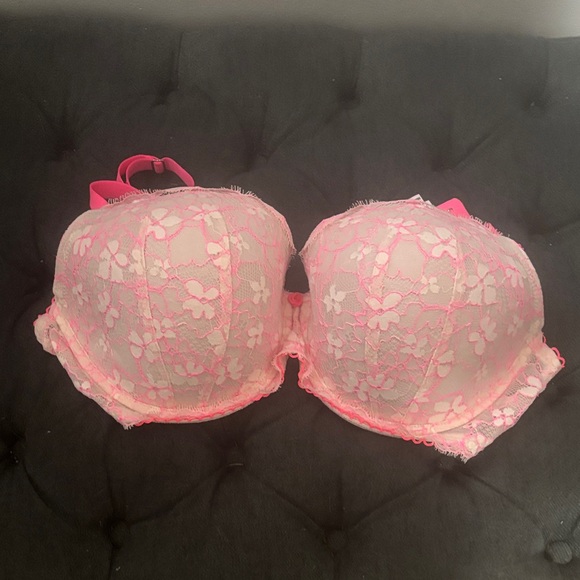 Victoria's Secret Neon Pink Lace Bra - Picture 1 of 5